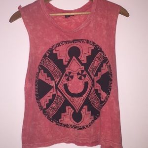 Acid washed muscle crop top